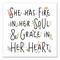 Fire in Her Soul & Grace in Her Heart Canvas Wall Art